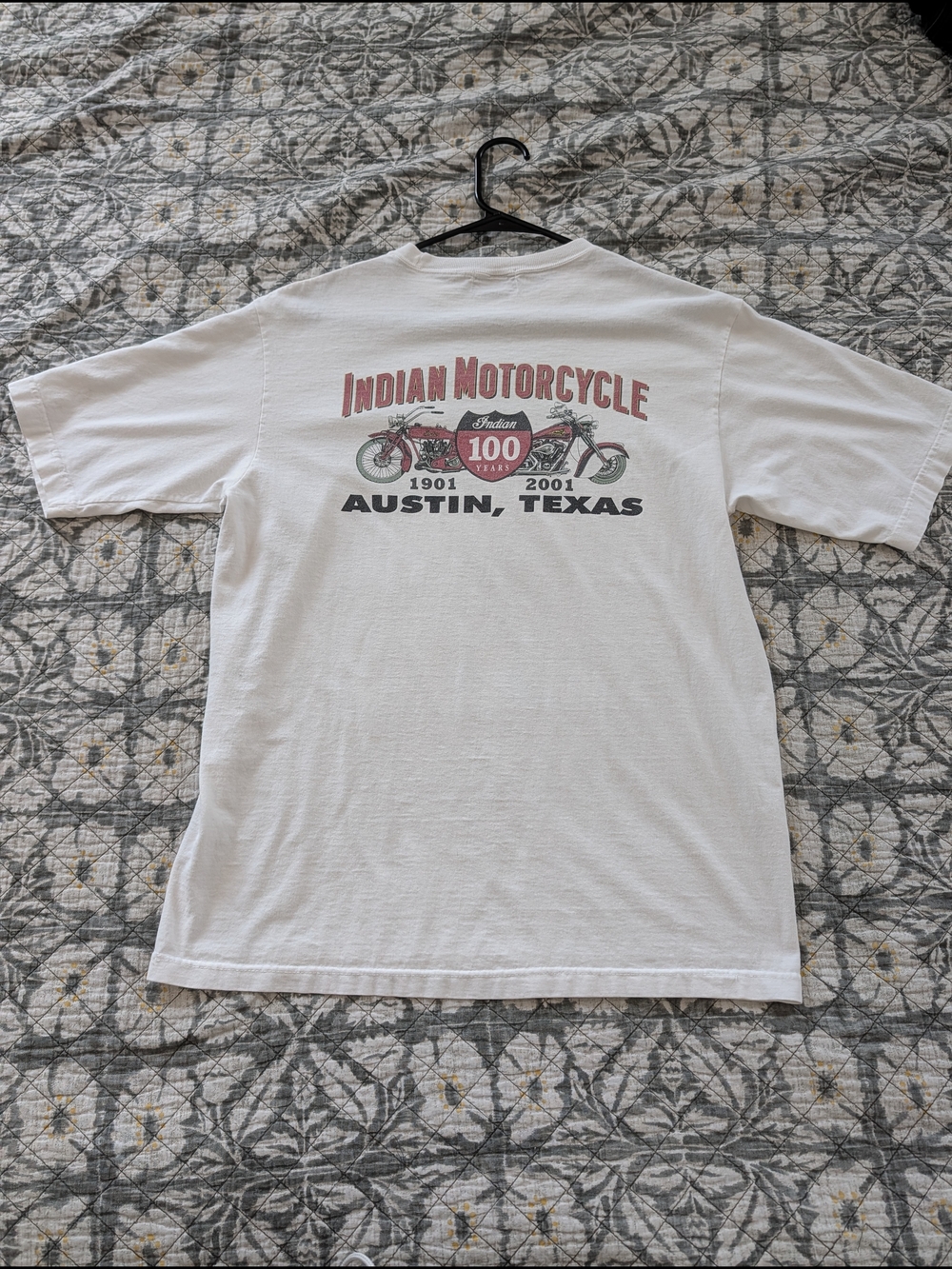 Vintage Indian Motorcycle Graphic Short Sleeve Tee - White - Picture 4 of 9